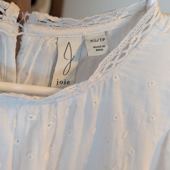 Joie Elegant White Embroidered Women's Top - Picture 2 of 7